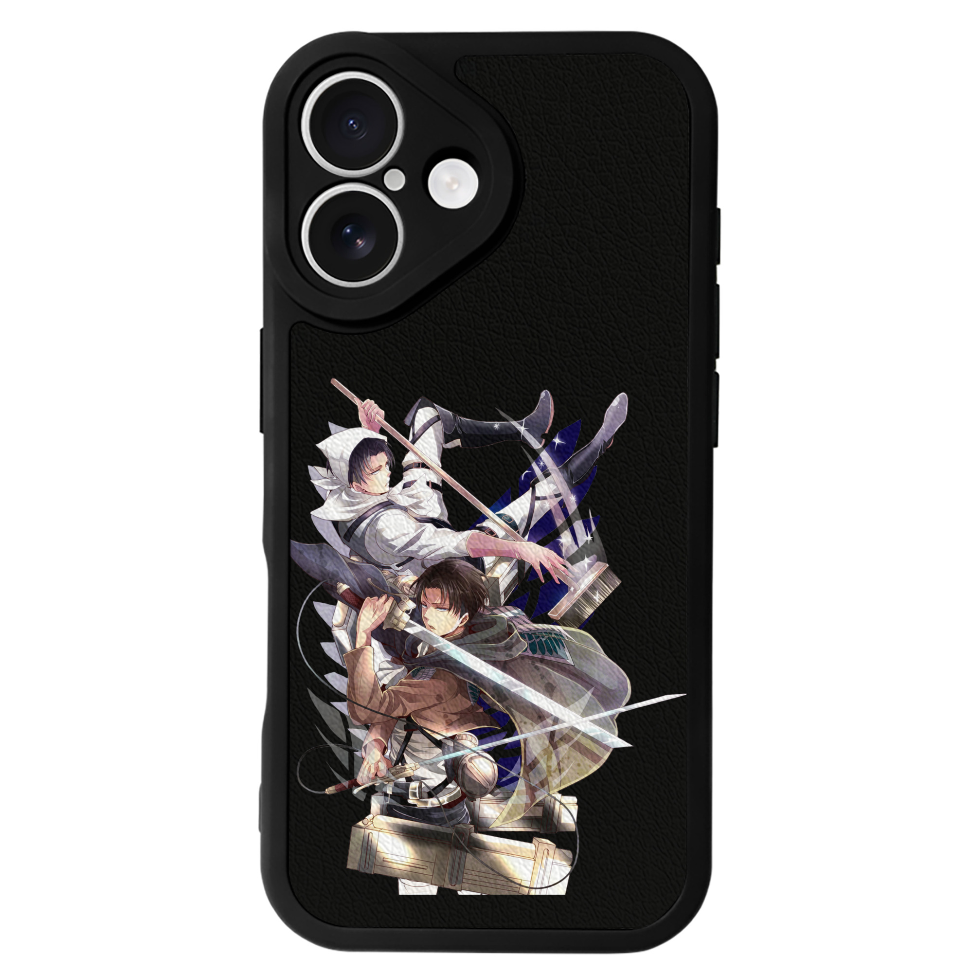 （画像用） 進撃の巨人 リヴァイ·アッカーマン Attack on Titan Levi Ackerman 【iPhone 16シリーズ対応】シリコンスマホケース（レザー調） 材質：シリコン